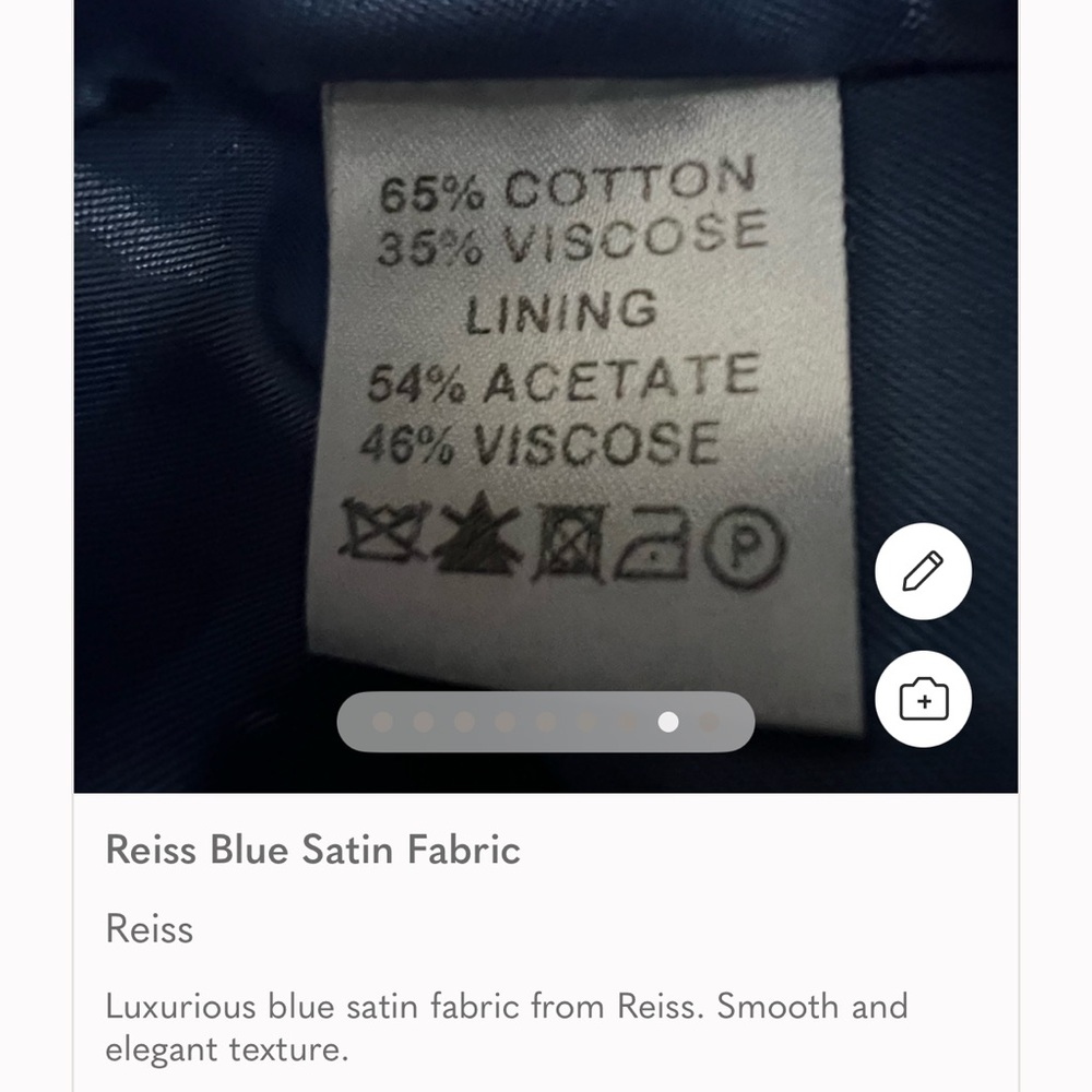 Reiss Fairy Fit & Flare Pleated Ottoman Blue Dress – Size 8 - Picture 2 of 11